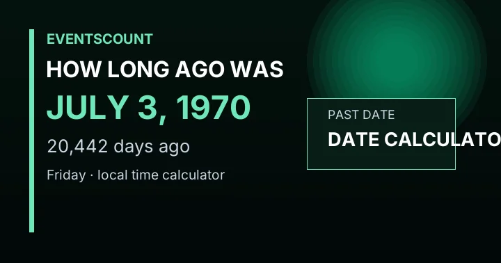 How Long Ago Was July 3, 1970?