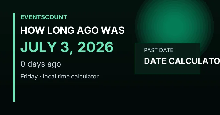 How Long Ago Was July 3, 2026?