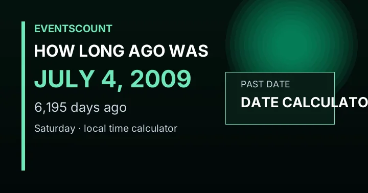 How Long Ago Was July 4, 2009?