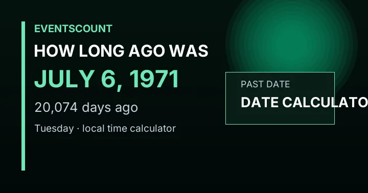 How Long Ago Was July 6, 1971?