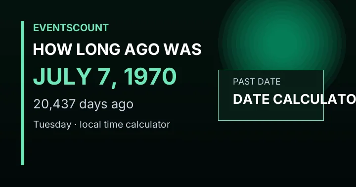 How Long Ago Was July 7, 1970?
