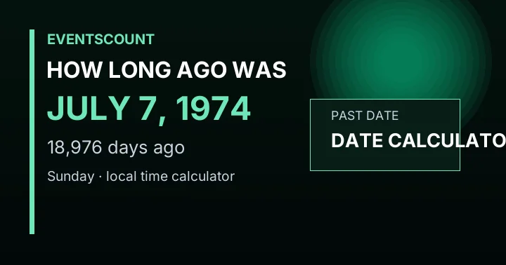 How Long Ago Was July 7, 1974?