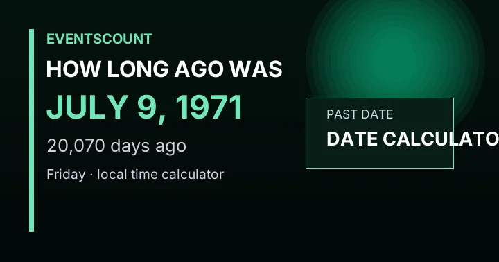 How Long Ago Was July 9, 1971?
