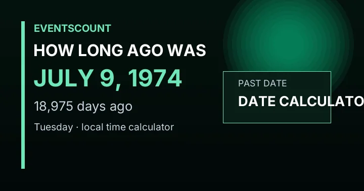 How Long Ago Was July 9, 1974?