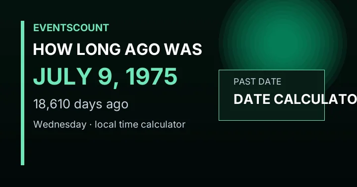 How Long Ago Was July 9, 1975?