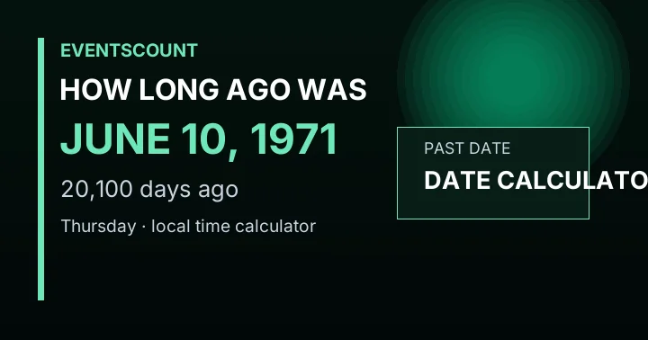 How Long Ago Was June 10, 1971?
