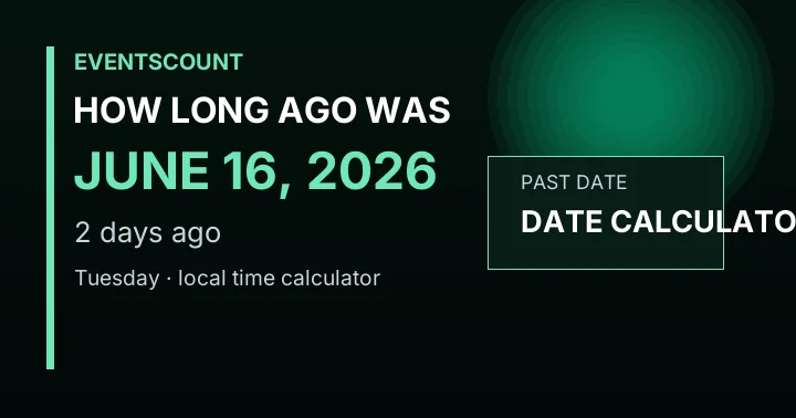 How Long Ago Was June 16, 2026?