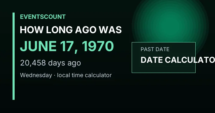 How Long Ago Was June 17, 1970?