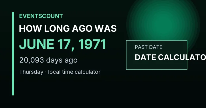 How Long Ago Was June 17, 1971?