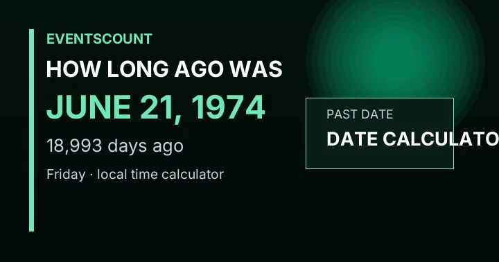 How Long Ago Was June 21, 1974?
