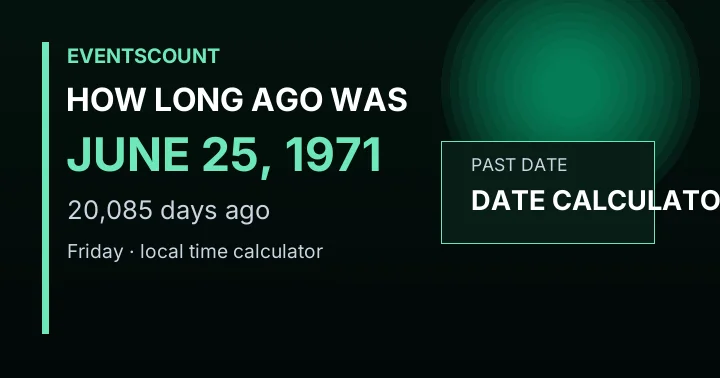 How Long Ago Was June 25, 1971?