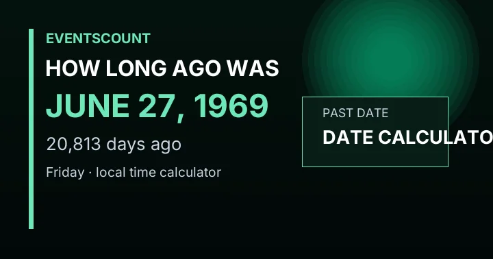 How Long Ago Was June 27, 1969?