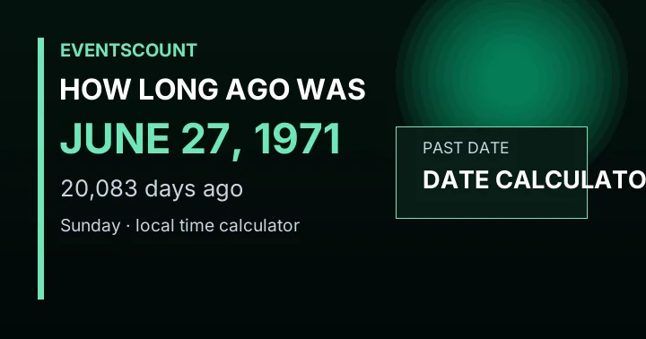 How Long Ago Was June 27, 1971?