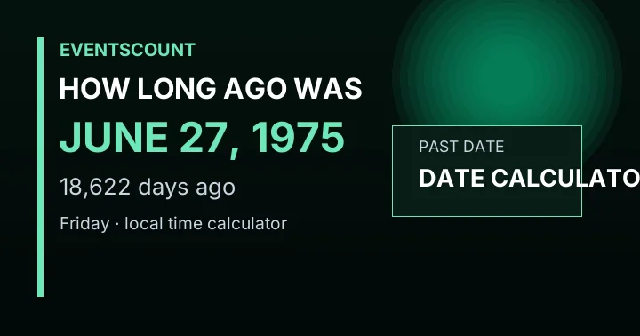 How Long Ago Was June 27, 1975?