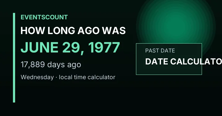 How Long Ago Was June 29, 1977?