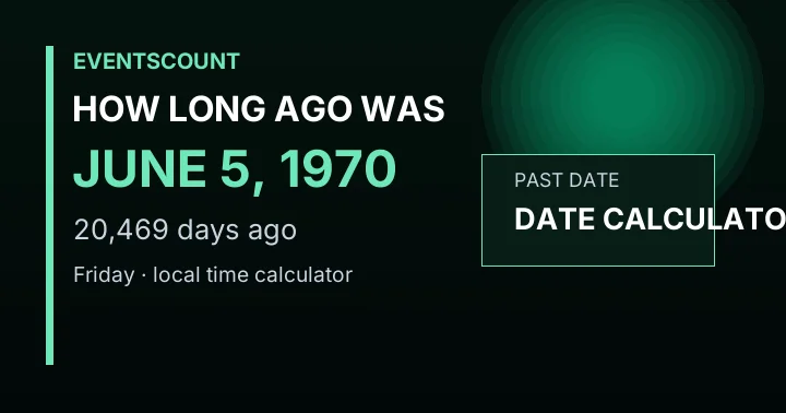 How Long Ago Was June 5, 1970?