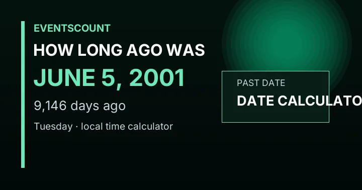 How Long Ago Was June 5, 2001?