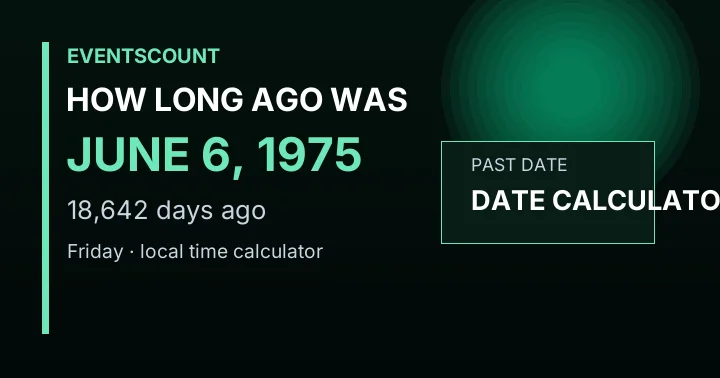 How Long Ago Was June 6, 1975?
