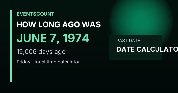 How Long Ago Was June 7, 1974?