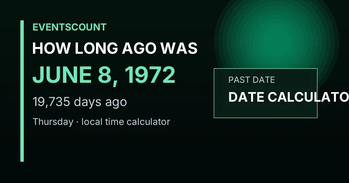 How Long Ago Was June 8, 1972?