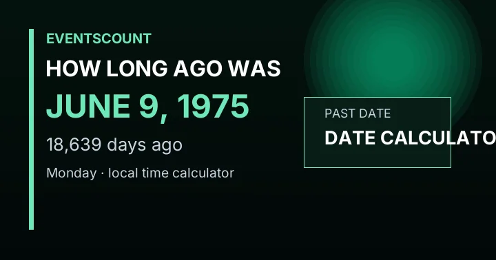 How Long Ago Was June 9, 1975?