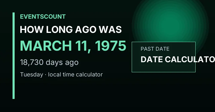 How Long Ago Was March 11, 1975?