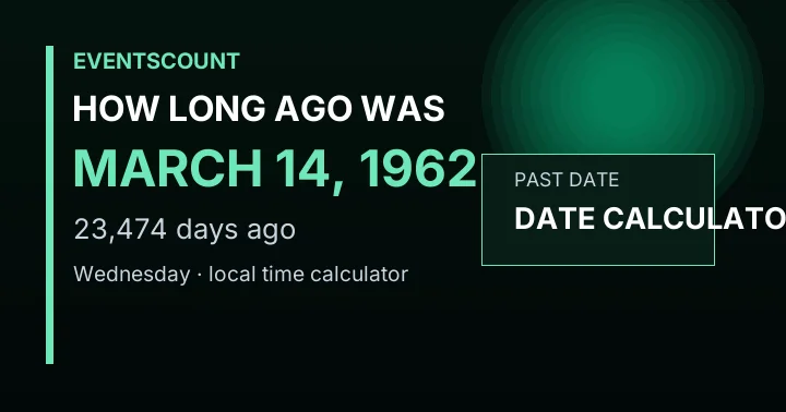 How Long Ago Was March 14, 1962?