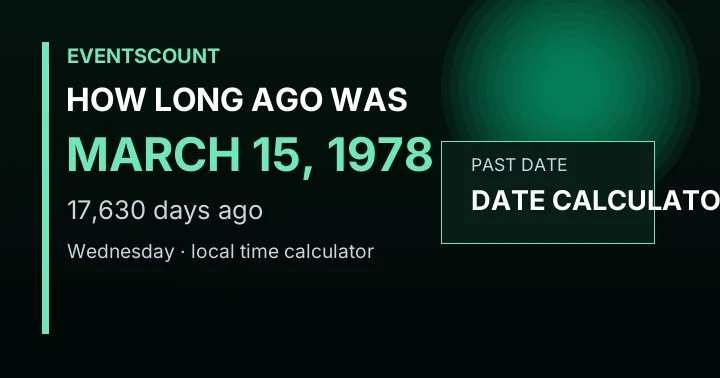 How Long Ago Was March 15, 1978?