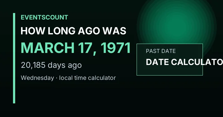 How Long Ago Was March 17, 1971?