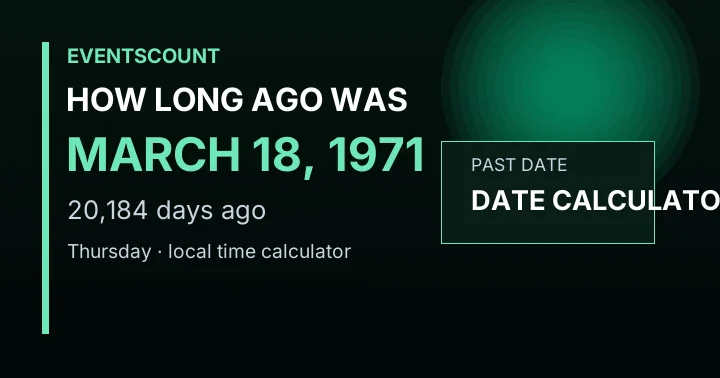 How Long Ago Was March 18, 1971?