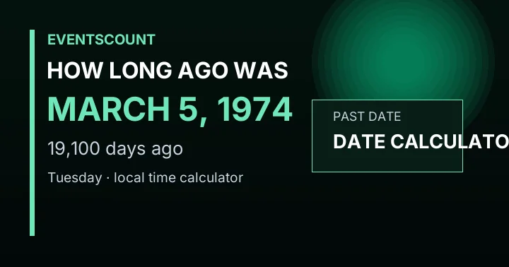 How Long Ago Was March 5, 1974?