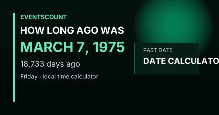 How Long Ago Was March 7, 1975?