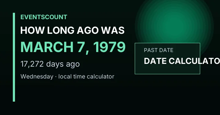 How Long Ago Was March 7, 1979?