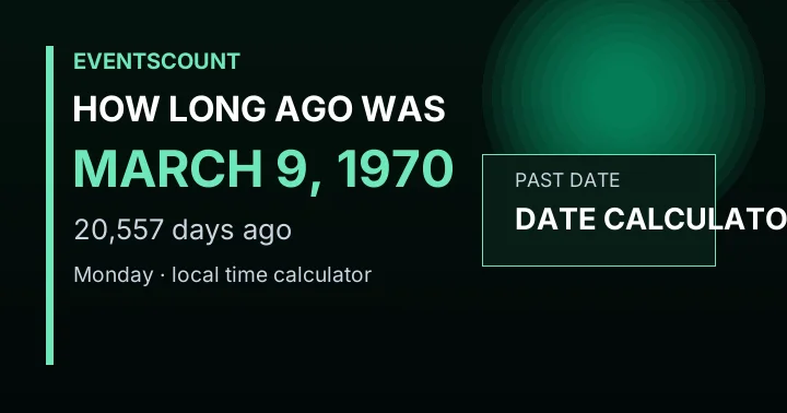 How Long Ago Was March 9, 1970?