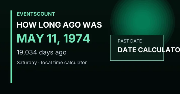 How Long Ago Was May 11, 1974?