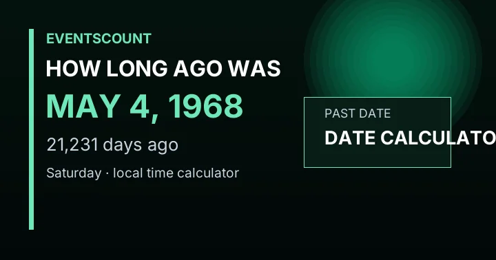 How Long Ago Was May 4, 1968?