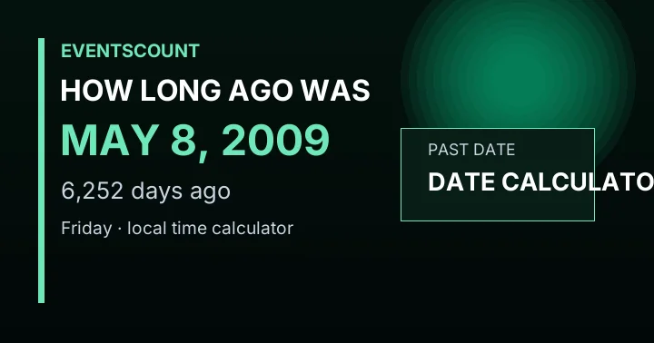 How Long Ago Was May 8, 2009?