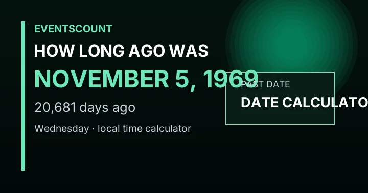 How Long Ago Was November 5, 1969?