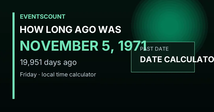 How Long Ago Was November 5, 1971?