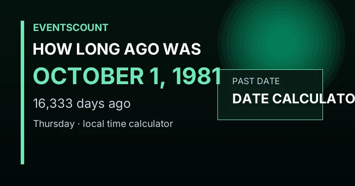 How Long Ago Was October 1, 1981?