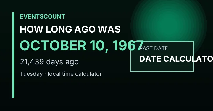 How Long Ago Was October 10, 1967?