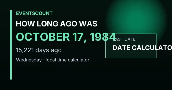 How Long Ago Was October 17, 1984?