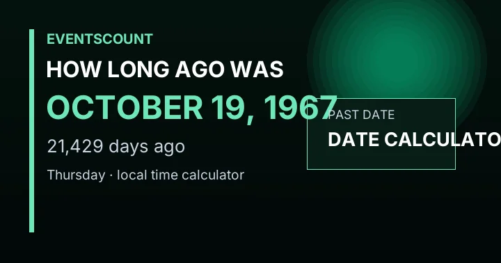 How Long Ago Was October 19, 1967?
