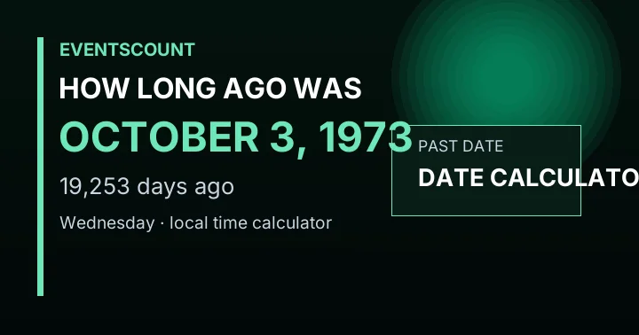 How Long Ago Was October 3, 1973?