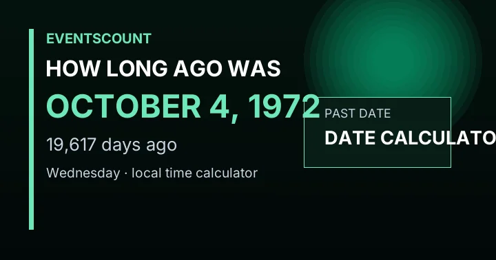 How Long Ago Was October 4, 1972?