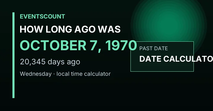 How Long Ago Was October 7, 1970?