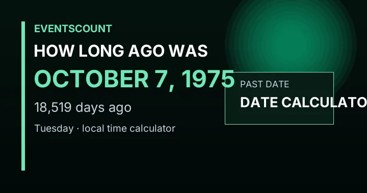 How Long Ago Was October 7, 1975?