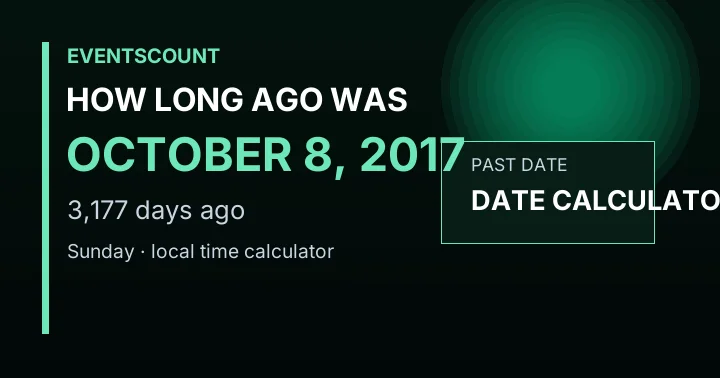 How Long Ago Was October 8, 2017?