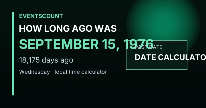 How Long Ago Was September 15, 1976?