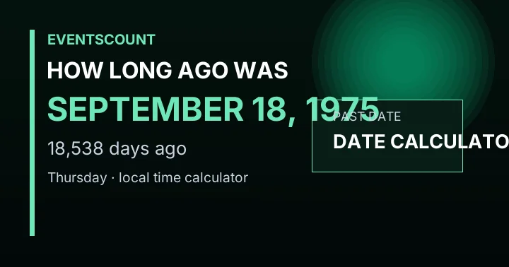 How Long Ago Was September 18, 1975?